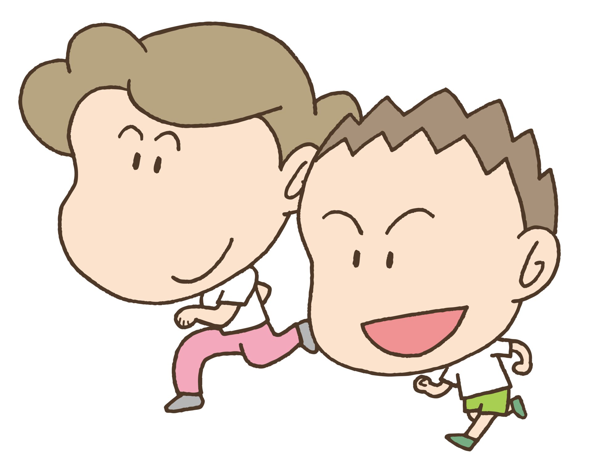 親子でトレーニング_イラスト